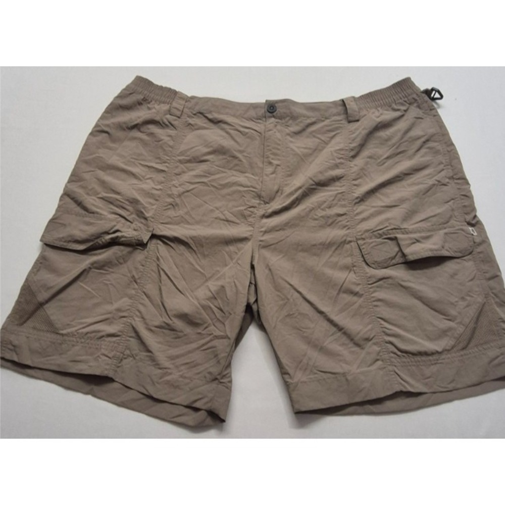 Magellan Outdoor mens fish gear Mag Repel khaki shorts 3XL pockets elastic waist
